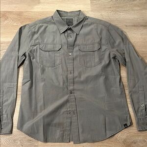 Prana Gray Men's Shirt long sleeve button up